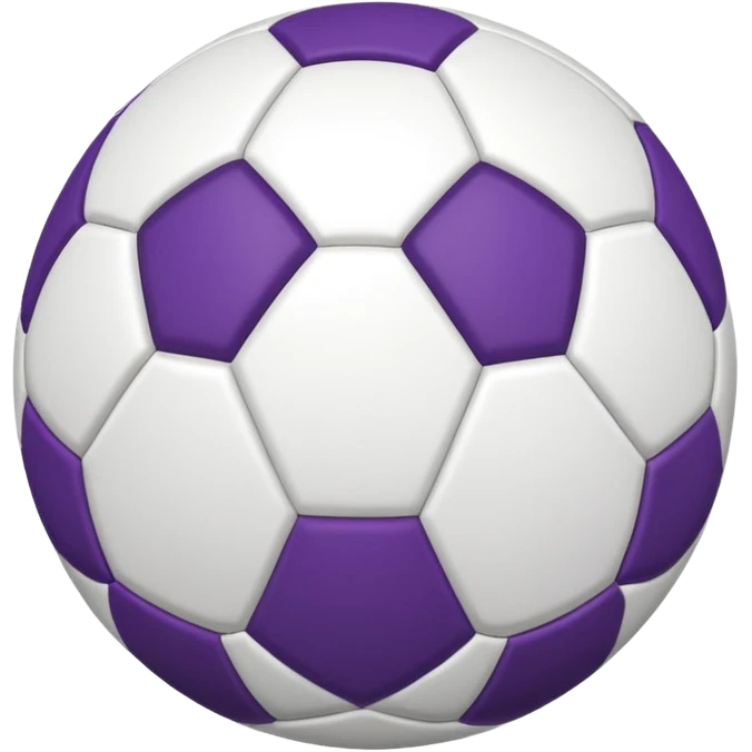 bola de futebol branco e roxa emoji