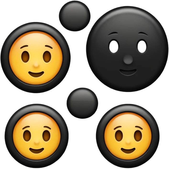 Make to round circles and one long line emoji