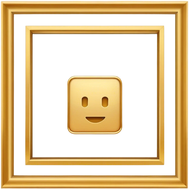 square gold empty frame emoji