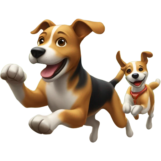 happy moment with dog outdoors emoji