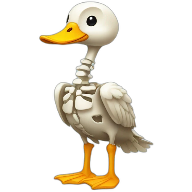 cute duck skeleton emoji