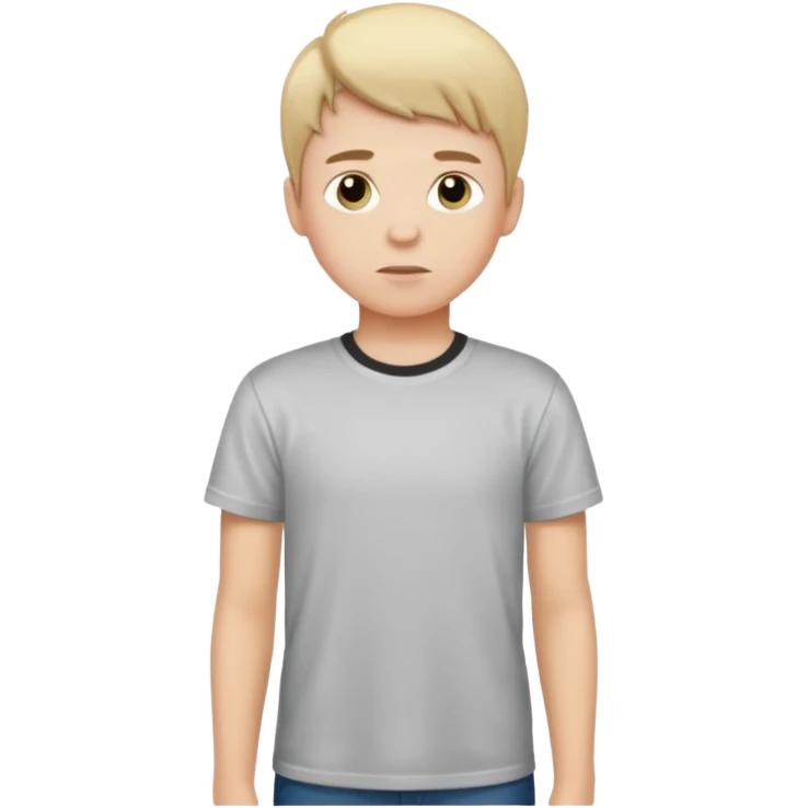 Make a naked boy standing emoji