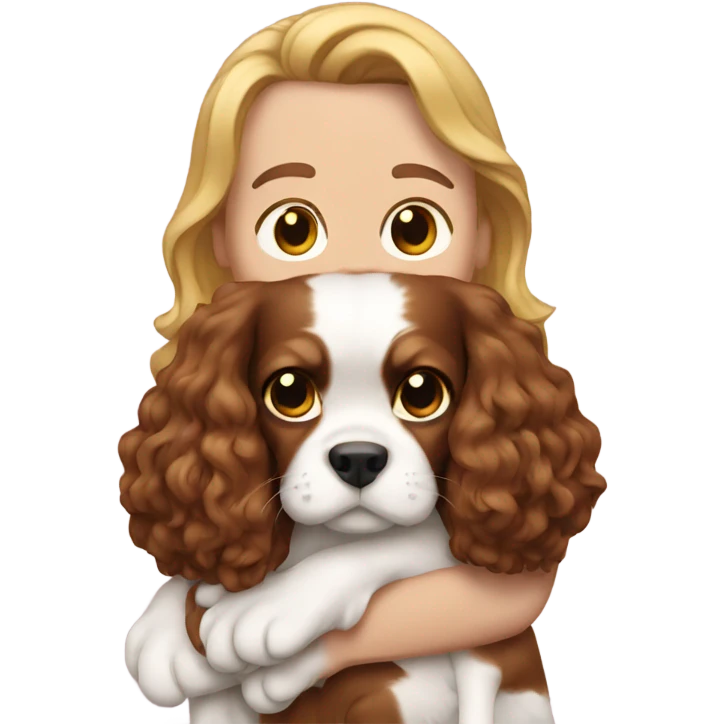 Cavalier holds cat emoji