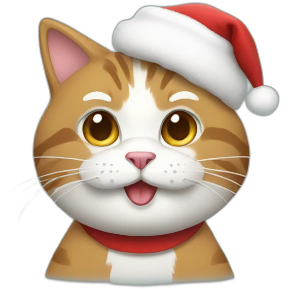 santa cat emoji