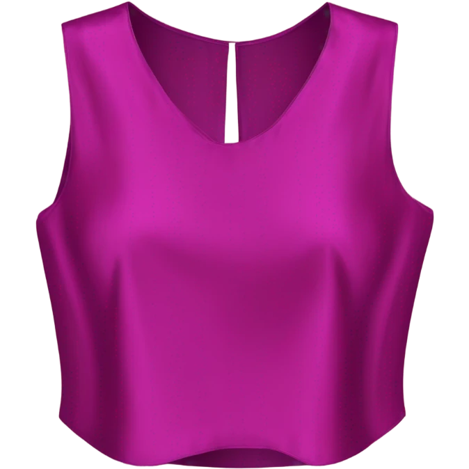 Realistic magenta cut out silk crop top blouse. emoji