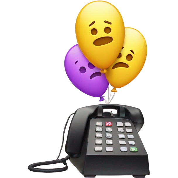 Phone with ballon’s emoji