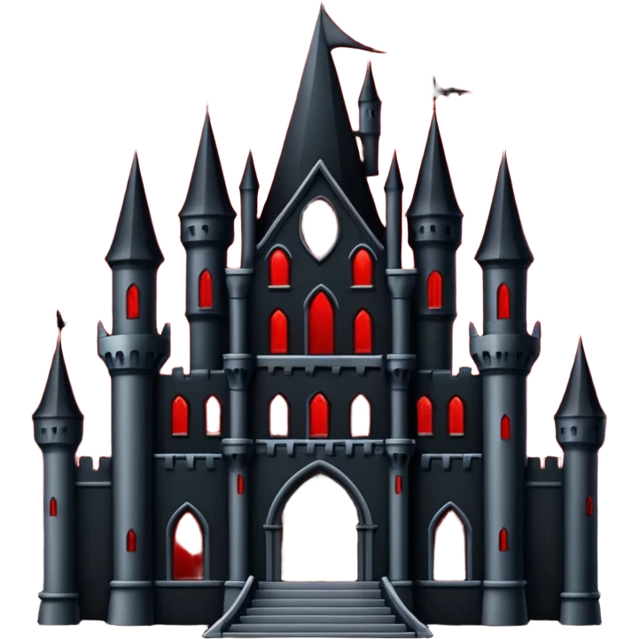 Dark Vampire Castle with the colors red and black emoji