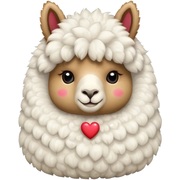 Alpaca with a heart emoji