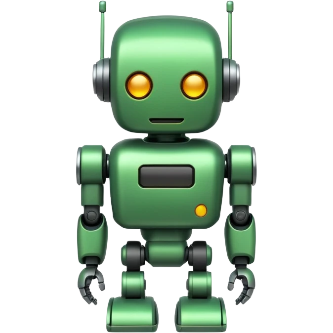 Green robot - chatbot icon emoji