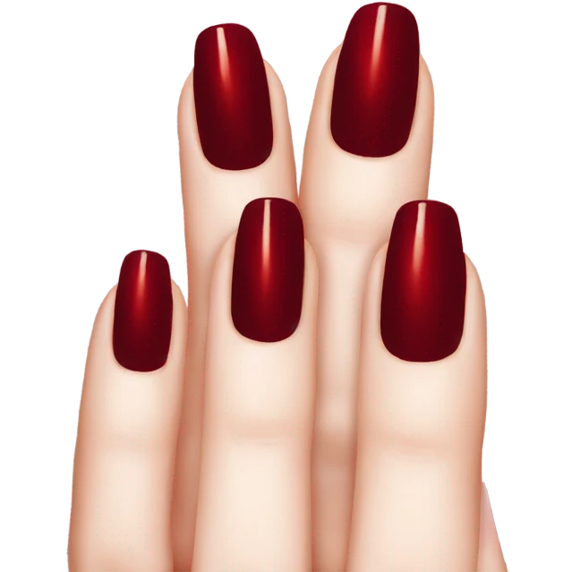 deep red cat eye nail emoji
