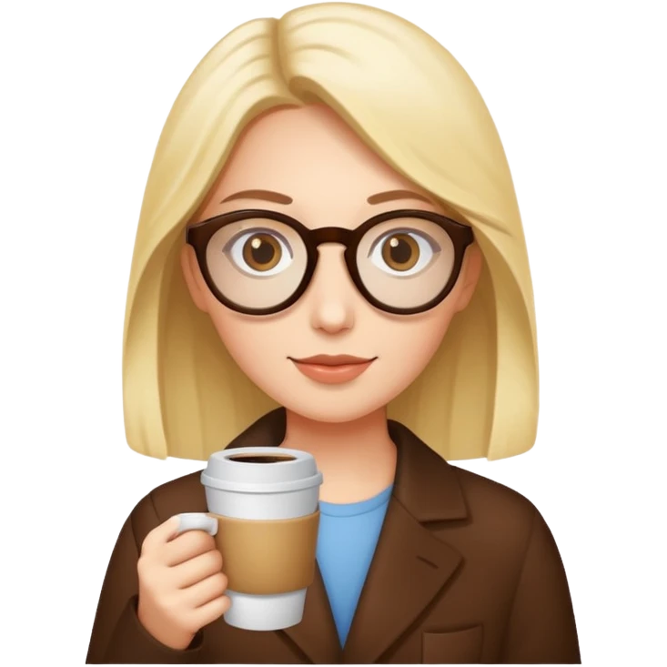 people with opticals  on holding coffee emoji