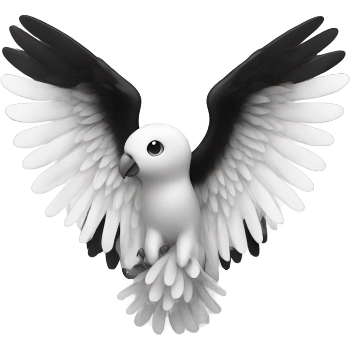black and white wings emoji
