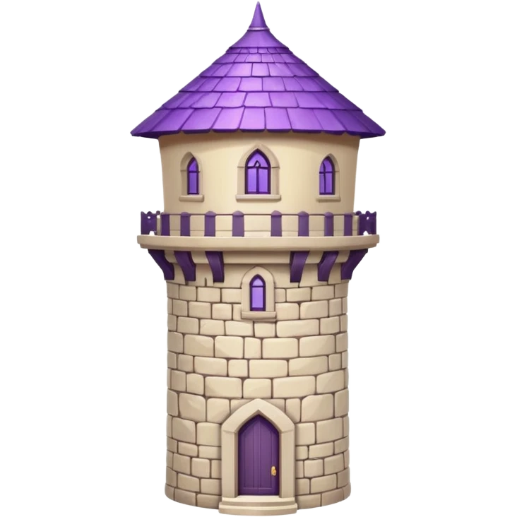 single exile tower with purple roof and cream walls emoji