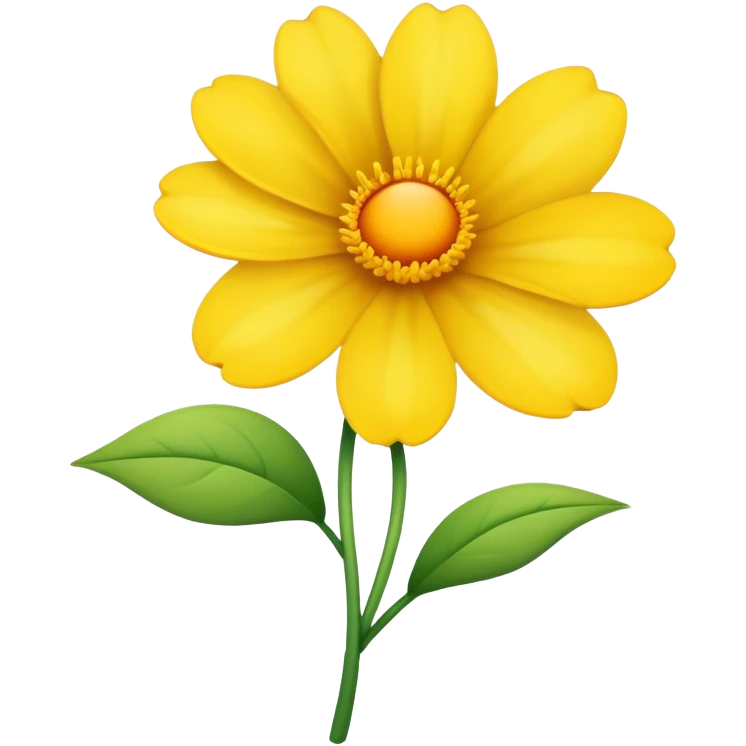 Blume beginnt zu blühen, gelb emoji