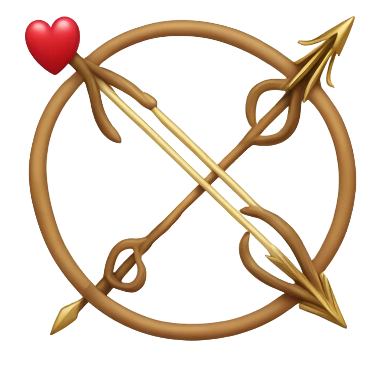Cupid bow and arrow emoji