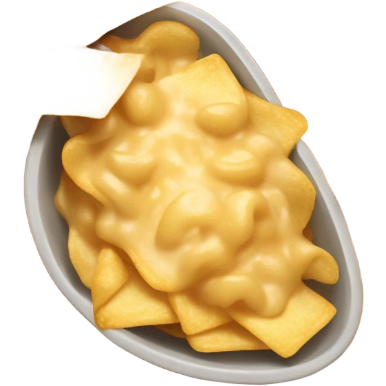 Chips and melted queso no face emoji
