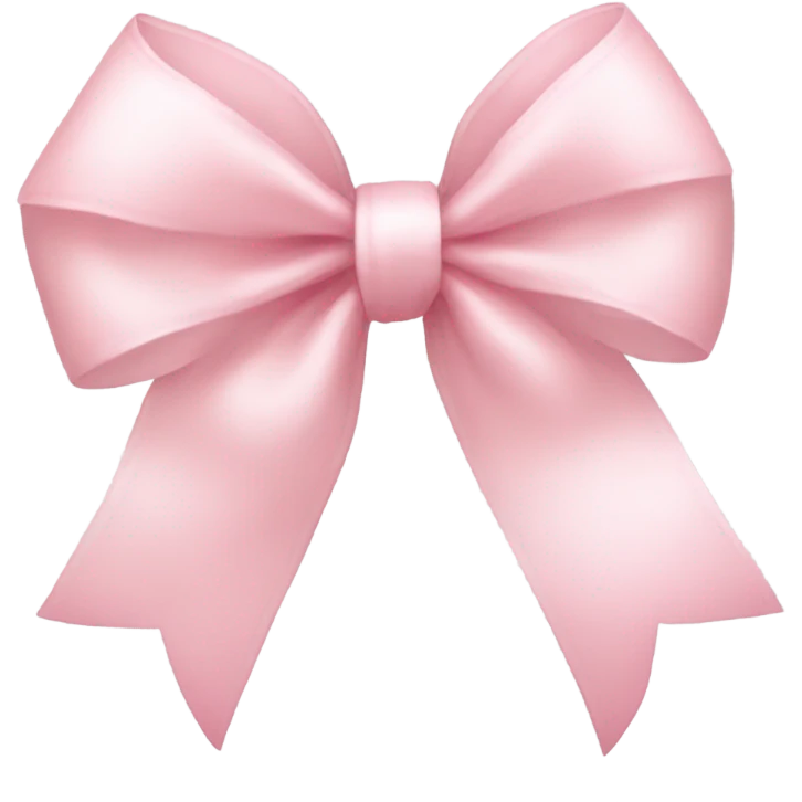light pink ribbon bow emoji