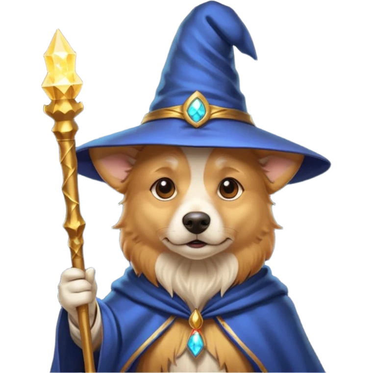 Dog wizard emoji