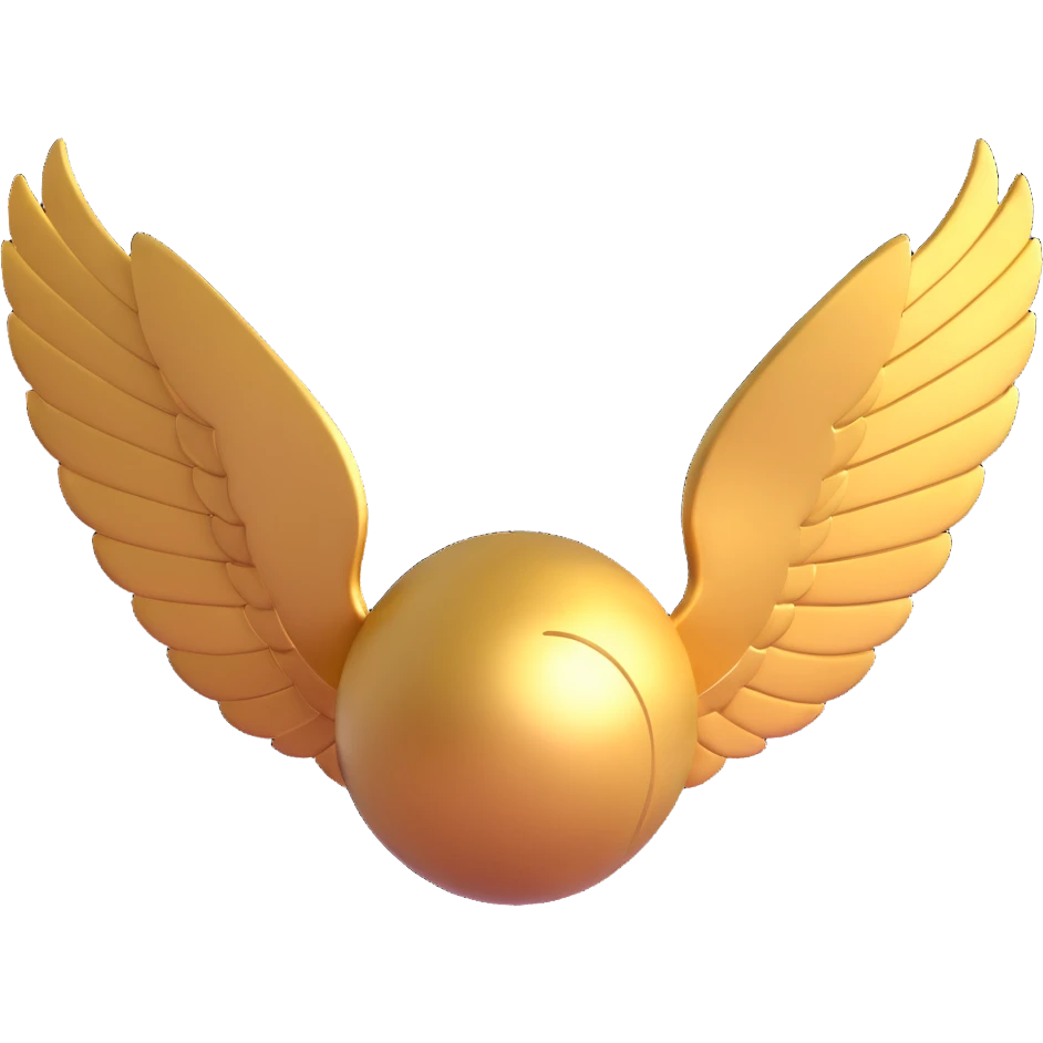 golden snitch with wings emoji