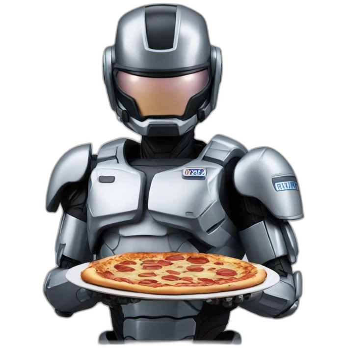 robocop eating pizza emoji