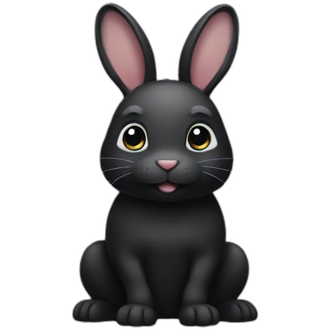 Black bunny emoji