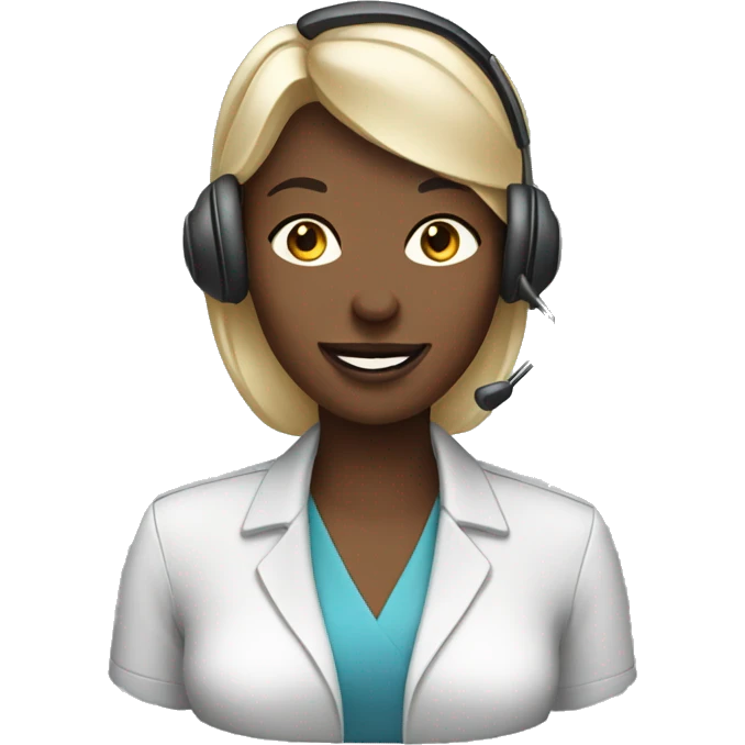 Call center lady pale emoji