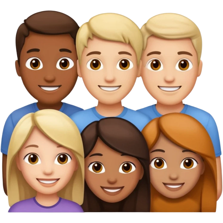 Grupo de cuatro amigas emoji