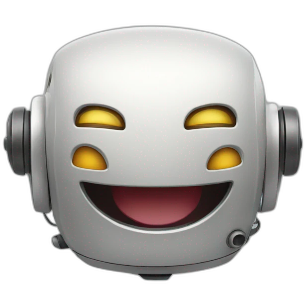 Laughing robot emoji