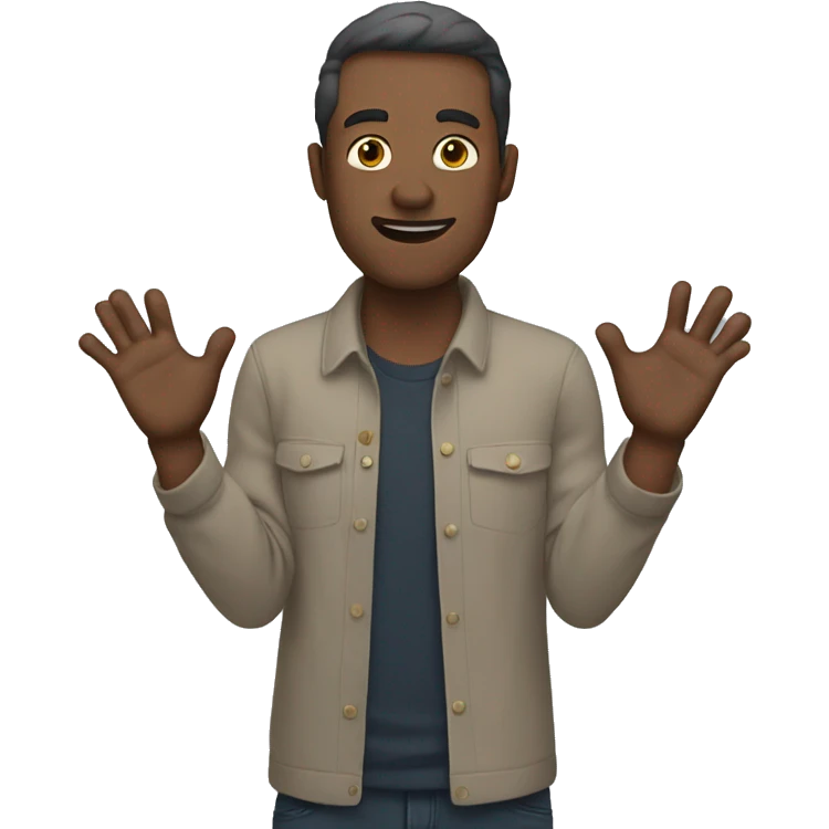 Man with five arms emoji