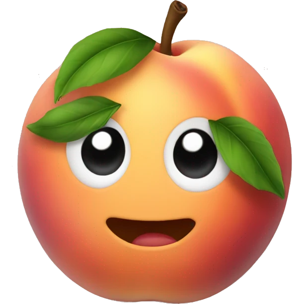 peach with a face emoji