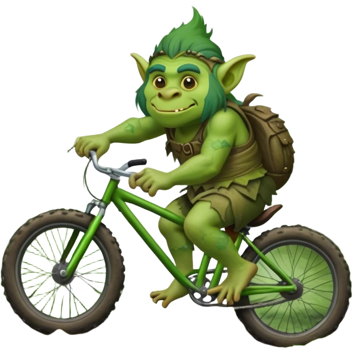 troll with a bike emoji