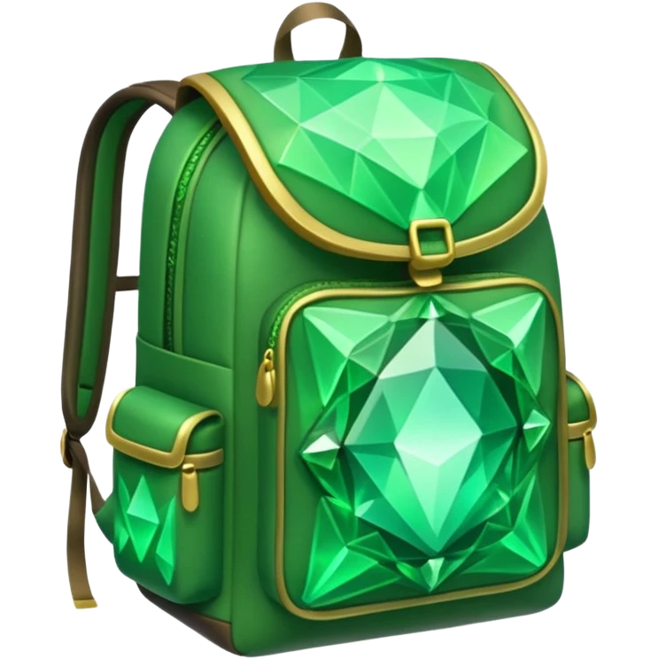 fantasy green magic backpack emoji low poly

































 emoji