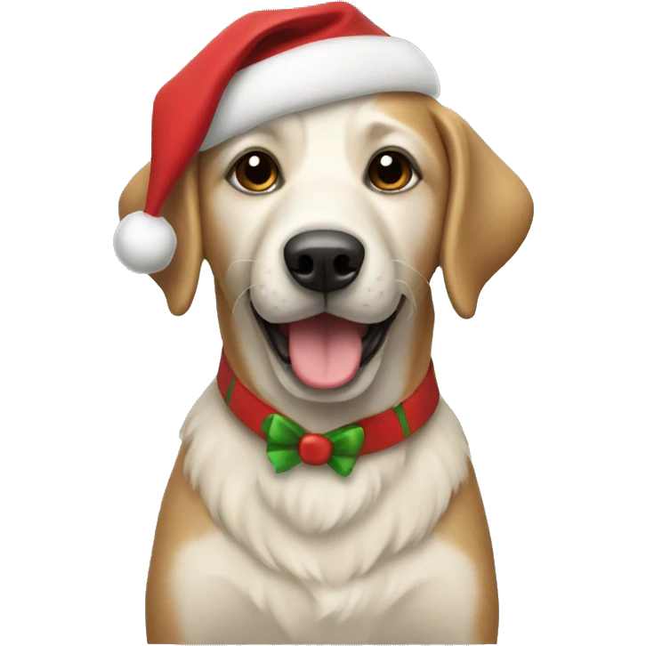 Christmas dog emoji