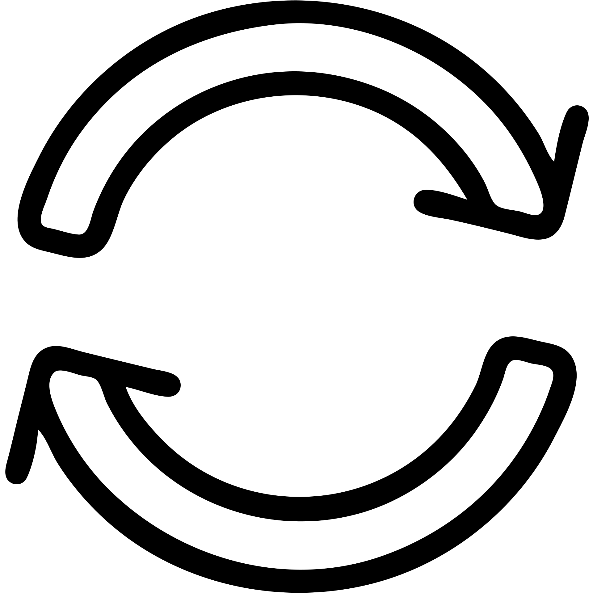 refresh icon with two arrows in a circle, anticlockwise direction, outline icon style emoji
