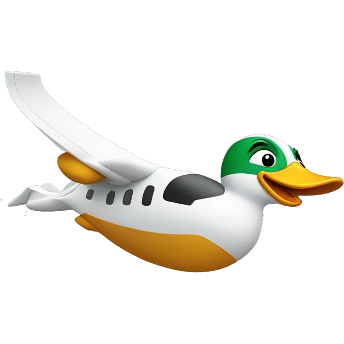 duck flying an airlane emoji