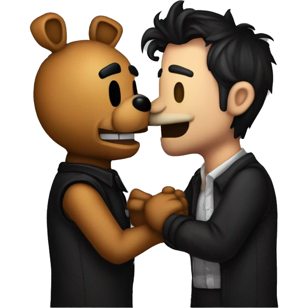 Markiplier kissing Freddy fazbear from five night at Freddy’s  emoji