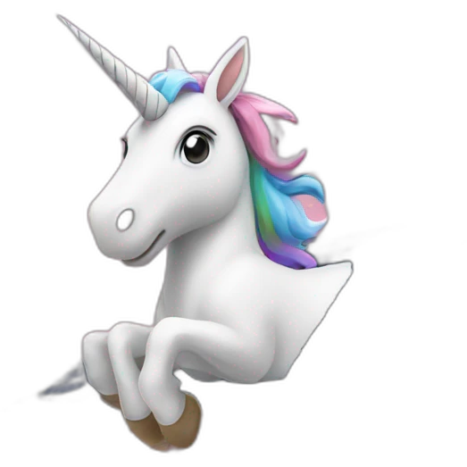 Unicorn above a house emoji