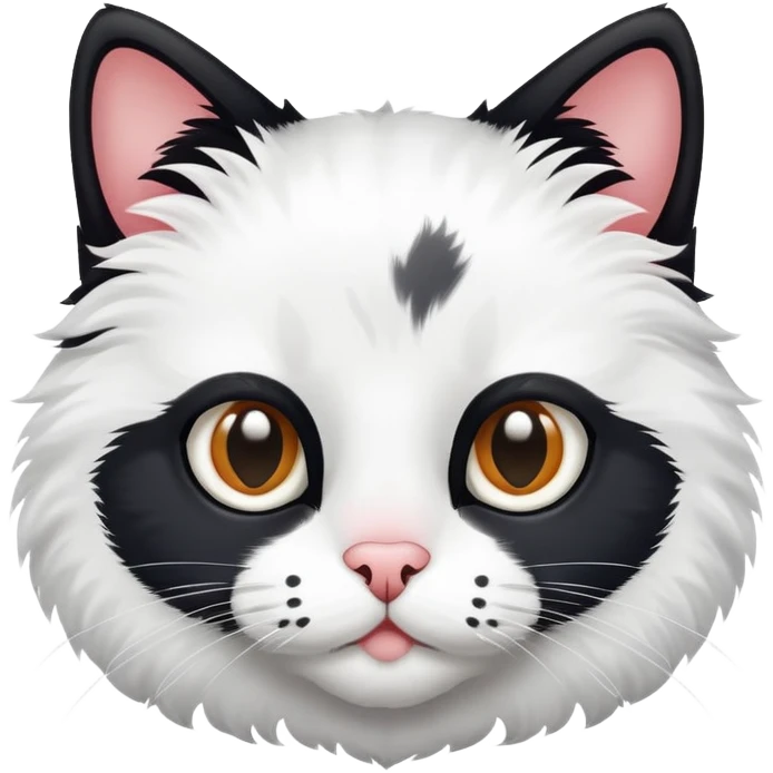 Black and white cat with dot on his nouse  emoji