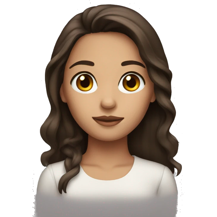 brunette with brown eyes emoji