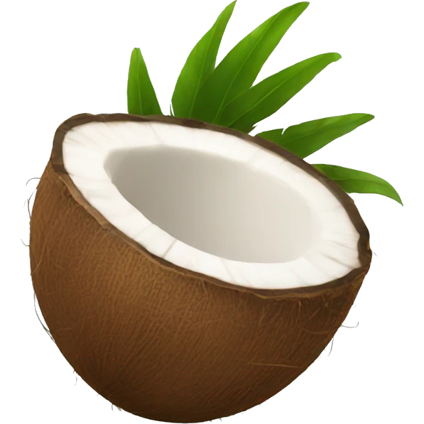 Sweet smiling coconut  emoji