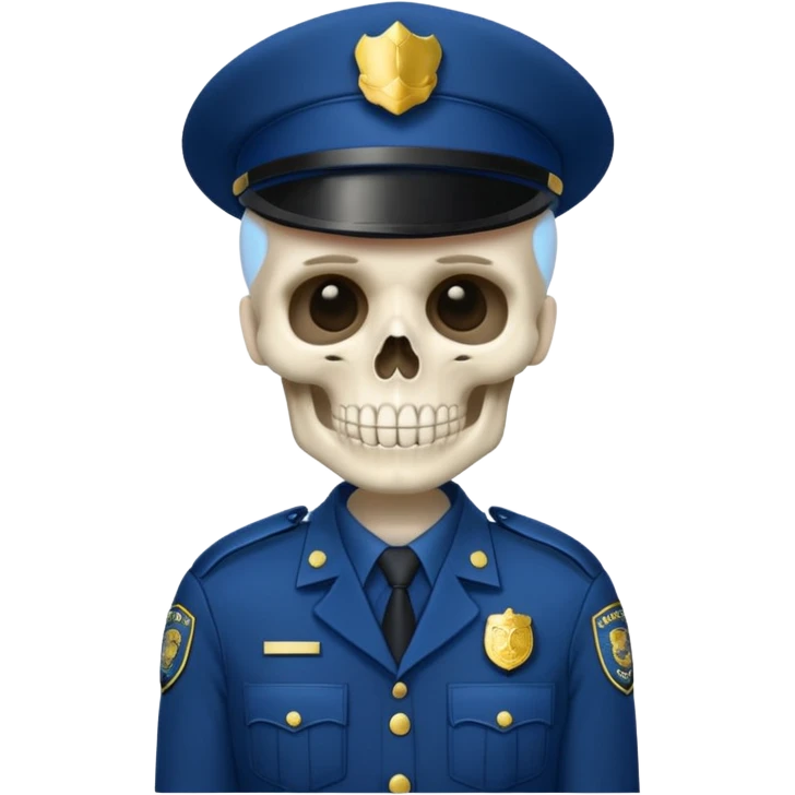 police carsad skeleton emoji