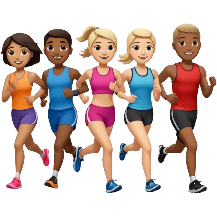 running at run club love fitness and social events emoji