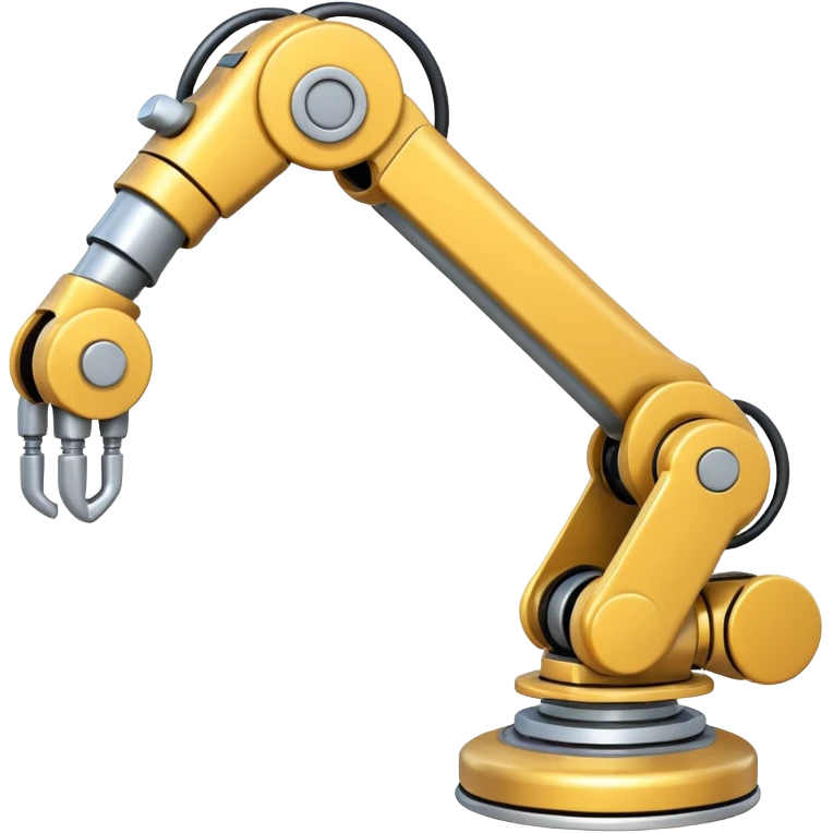 Industrial Arm – Silver robotic arm, gripping tool emoji