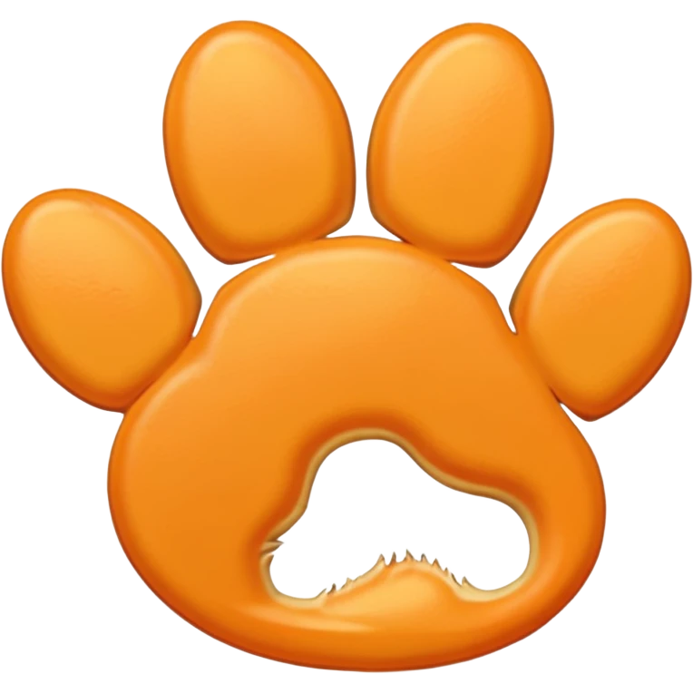 a very light pale pastel yellowy orange pawprint emoji