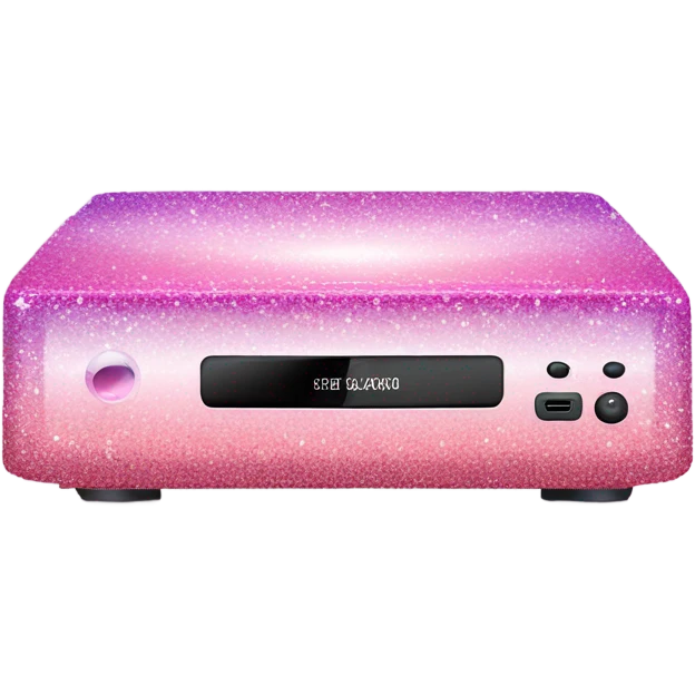 Ombre pink DVD player with glitter  emoji