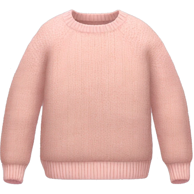 Light pink patchwork sweater emoji