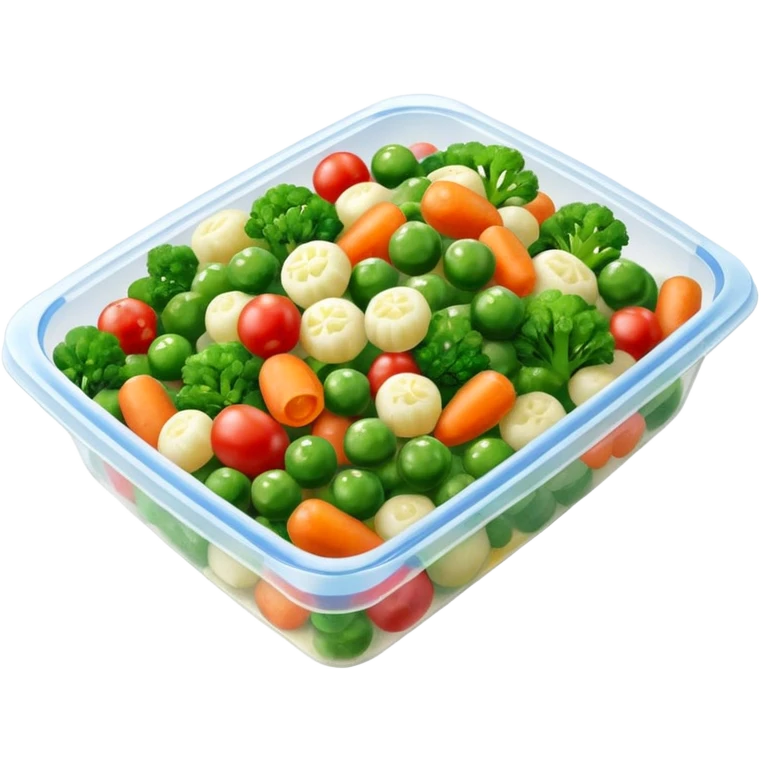 Packaging of frozen veggies mix emoji