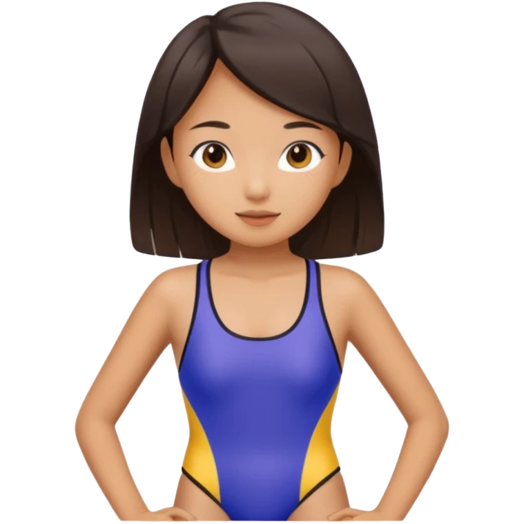 Asian girl wearing swimsuit  emoji