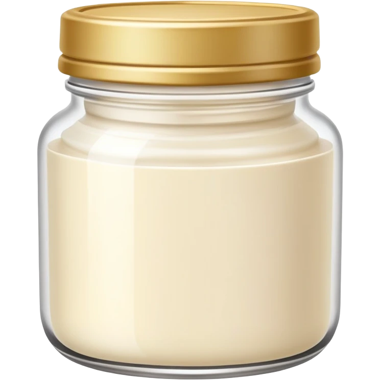 aesthetic opened jar of cream with the lid on side emoji