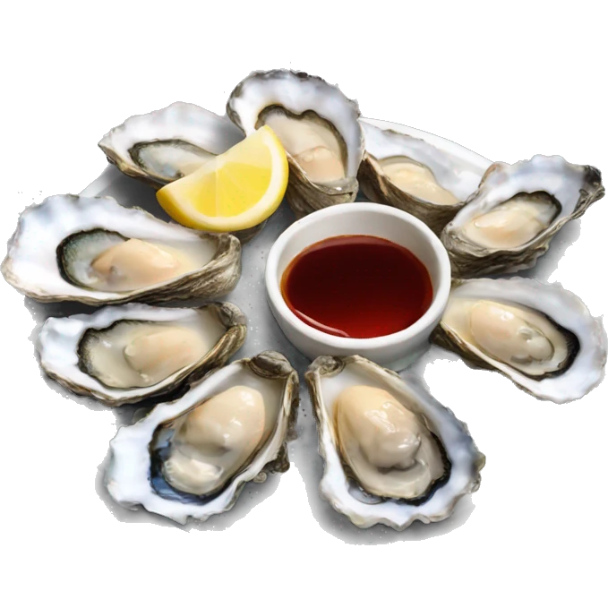 Plate of oysters emoji  emoji